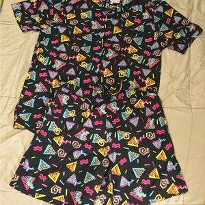 Surf Society Men's Casual Multicolor Shirt and Shorts Set